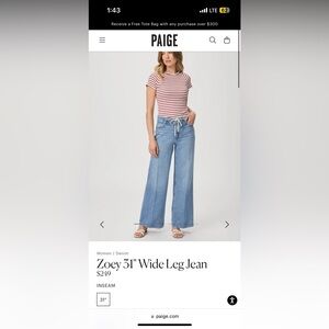 Paige Zoey Jeans